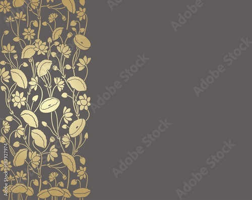 Fototapeta Naklejka Na Ścianę i Meble -  water lily, wedding card design, royal India