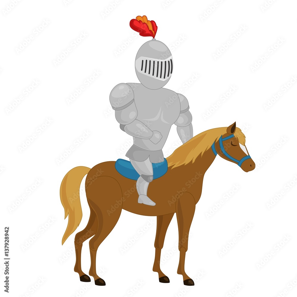 Cartoon knight riding a horse. Vector clip art illustration Cartoon knight riding a horse. Vector clip art illustration