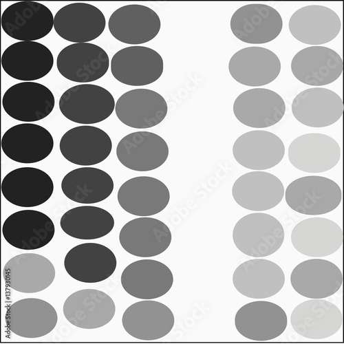 abstract gray background gray light and dark balls lined rows of large drawing