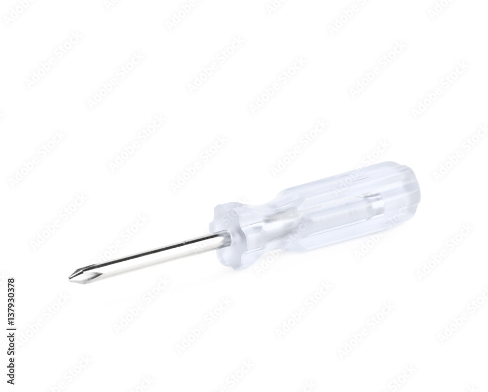 Tiny crosshead screwdriver isolated Tiny crosshead screwdriver isolated