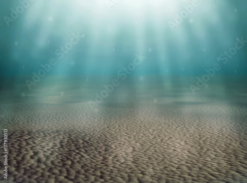 Obraz na plátne Underwater landscape background - 3D rendered image