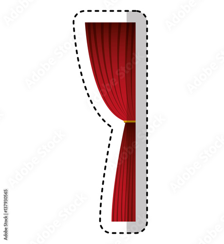 cinema courtain isolated icon vector illustration design photo