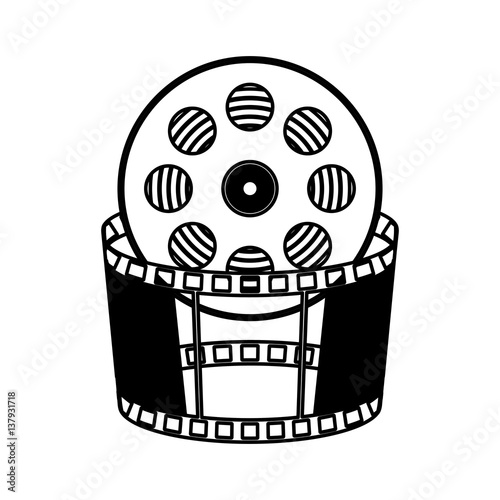 reel tape record isolated icon vector illustration design