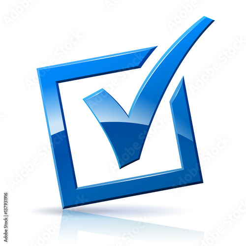 blue check box icon