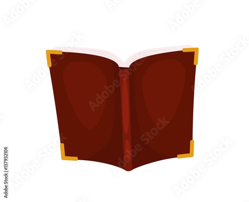vector illustration of opened book object,