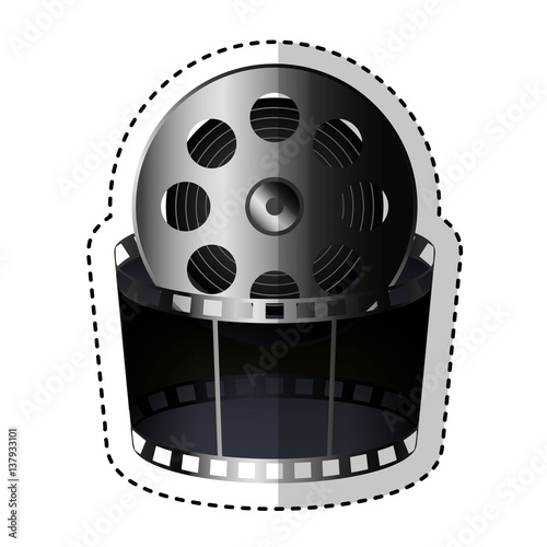 reel tape record isolated icon vector illustration design