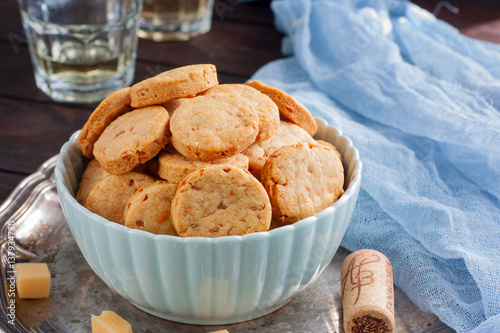Biscuits with parmesan, horizontal