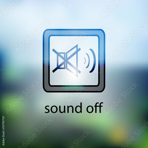 icon button is no sound on a blurred background