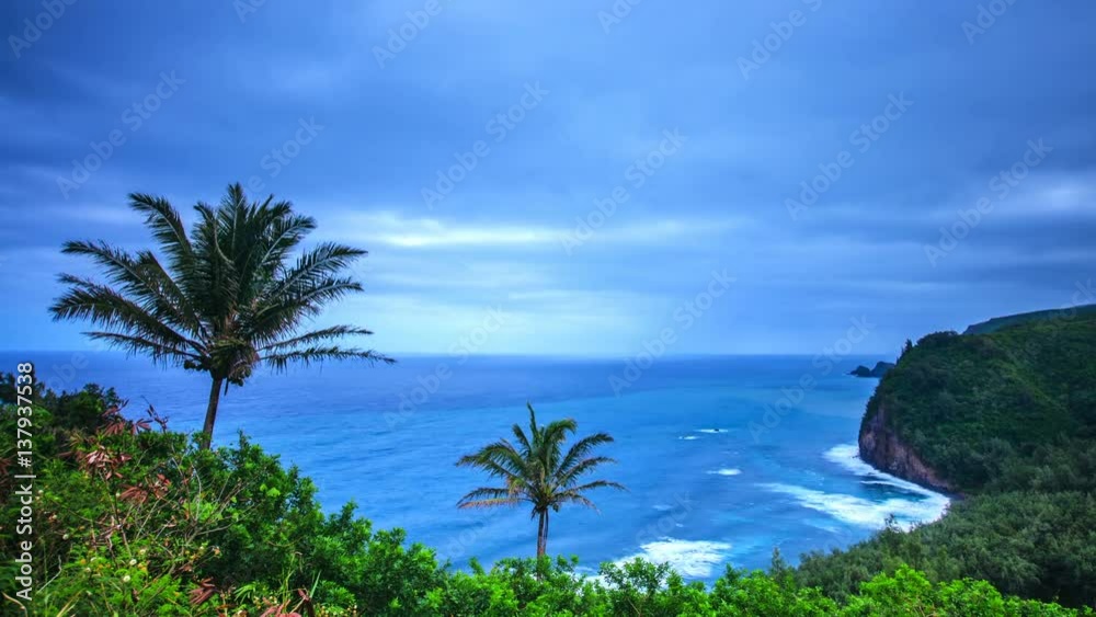 Time Lapse - Looking at view of Pacific Ocean Seashore Time Lapse - Looking at view of Pacific Ocean Seashore