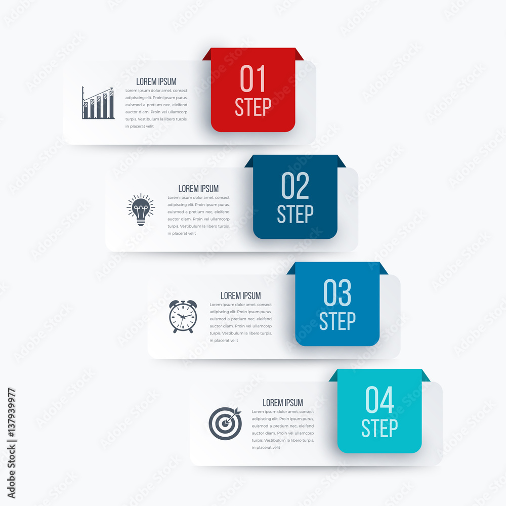 Vector illustration infographics four options Vector illustration infographics four options
