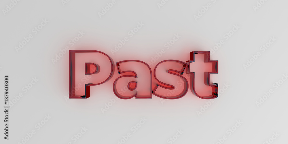 Past - Red glass text on white background - 3D rendered royalty free stock image. Past - Red glass text on white background - 3D rendered royalty free stock image.