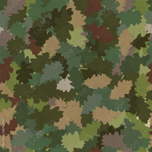 Spotted camouflage in the form of oak leaves.