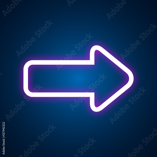 neon light arrow 