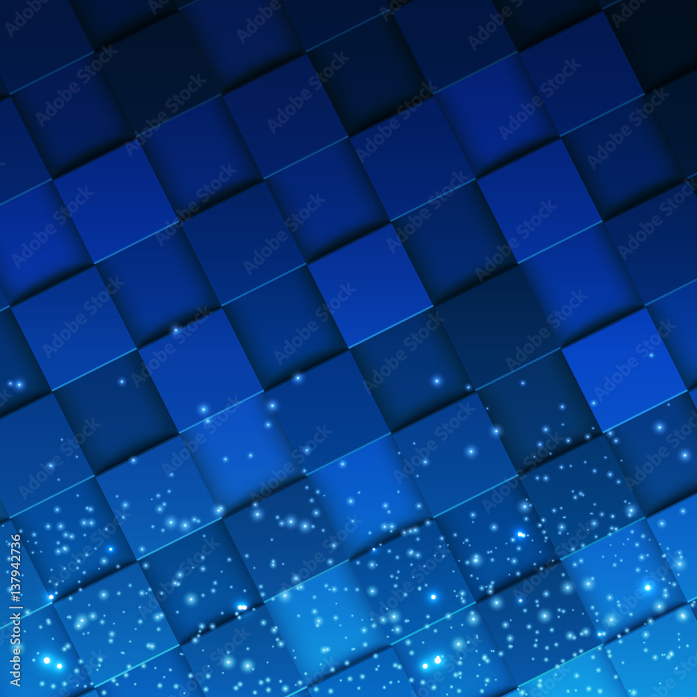 Square mosaic 3d. Modern colorful texture composed of tiles witn magic sparcle to it. Vector illustration. Square mosaic 3d. Modern colorful texture composed of tiles witn magic sparcle to it. Vector illustration.