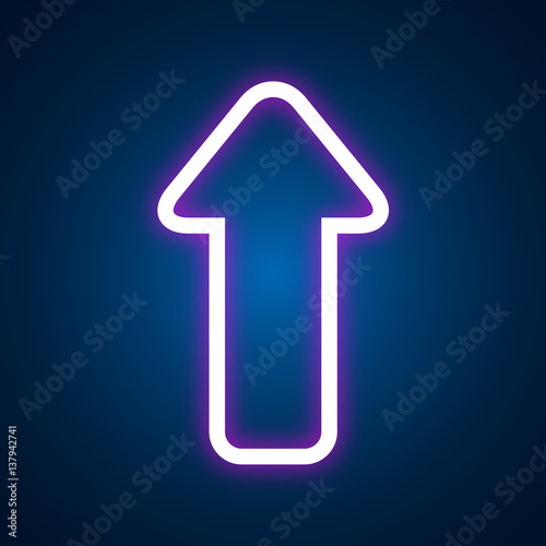 neon light arrow 