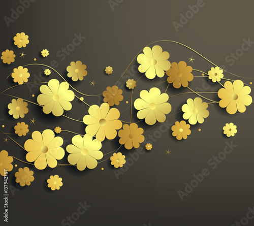 Vector background of flowers