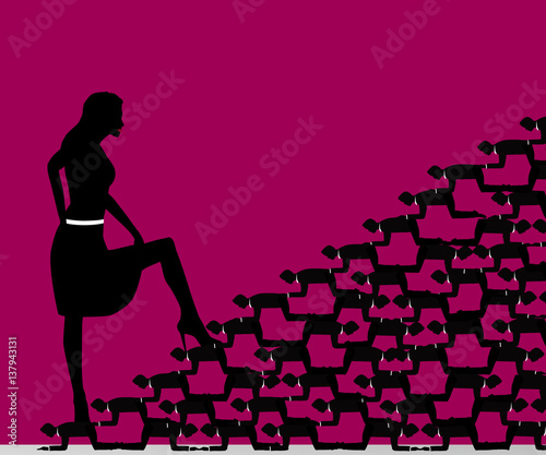 Dominant and successful woman gaining power