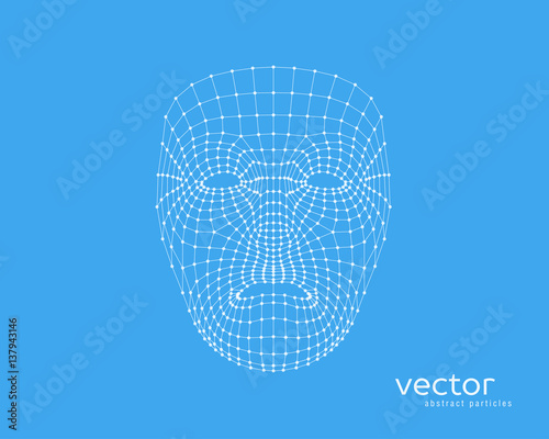 Abstract vector illustration of human face.
