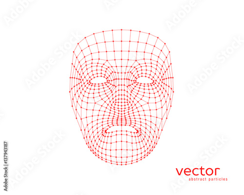 Abstract vector illustration of human face.