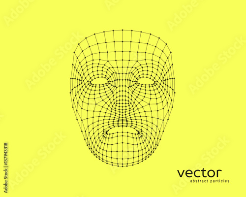 Abstract vector illustration of human face.