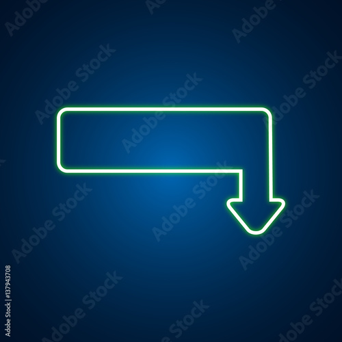 neon light arrow sign