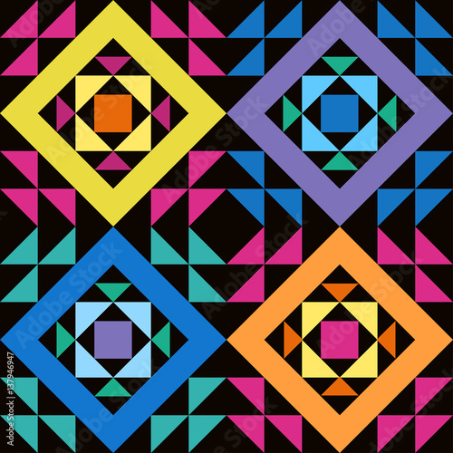 Simple seamless patchwork pattern