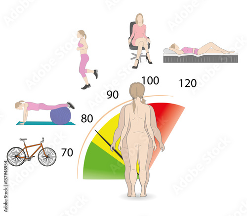 silhouette fat and slim woman, before and after weight loss. exercise and lifestyle helps to lose weight.. vector illustration.