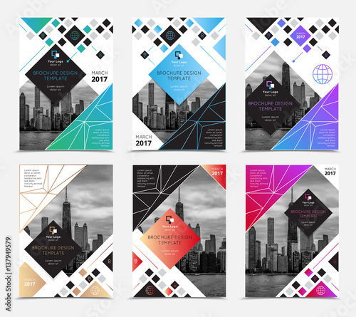 Company Report Brochure Covers Set