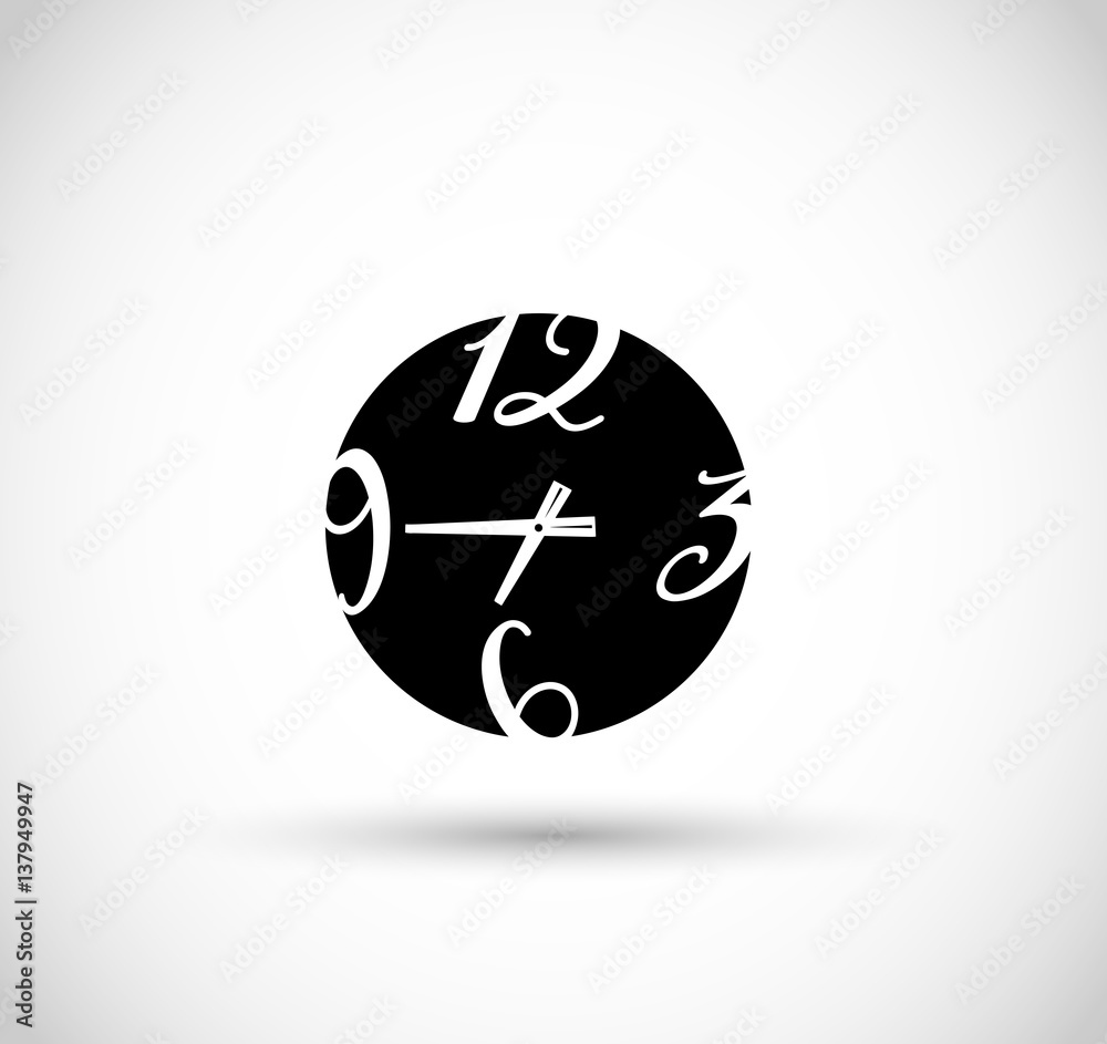 Modern clock icon vector Modern clock icon vector