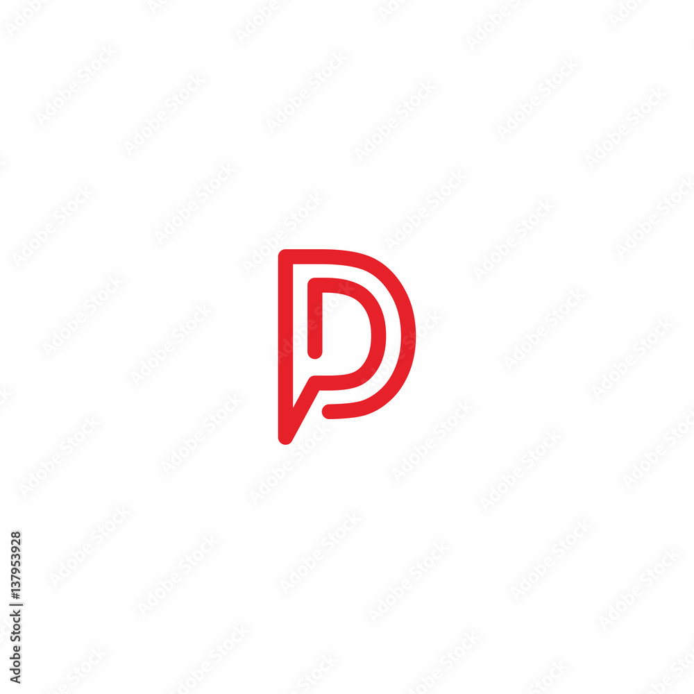 P D Letter Line Logo P D Letter Line Logo