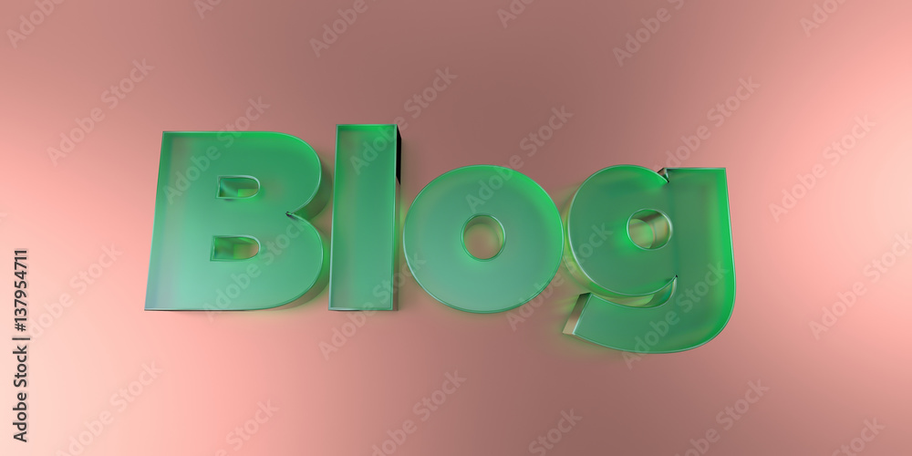 Blog - colorful glass text on vibrant background - 3D rendered royalty free stock image. Blog - colorful glass text on vibrant background - 3D rendered royalty free stock image.