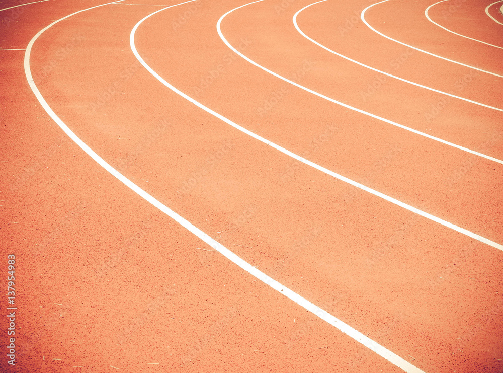 Fototapeta premium Running track with vintage style. 