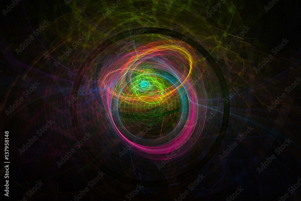 3D rendering abstract fractal light background 3D rendering abstract fractal light background