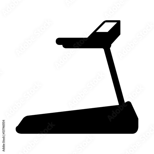 Gym treadmill machine icon vector illustration design