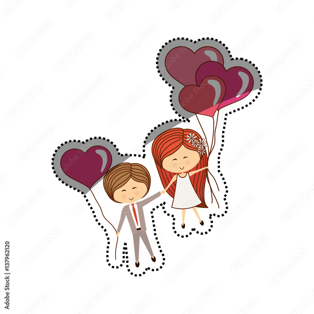 Lovely couple cartoon icon vector illustration graphic design Lovely couple cartoon icon vector illustration graphic design