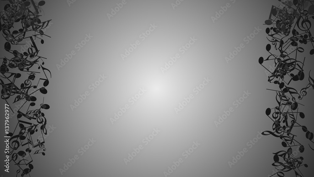 Naklejka premium Abstract Background with Colorful Music notes.