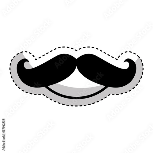 mustache hipster style icon vector illustration design