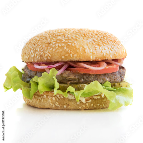 Tasty classical burger
