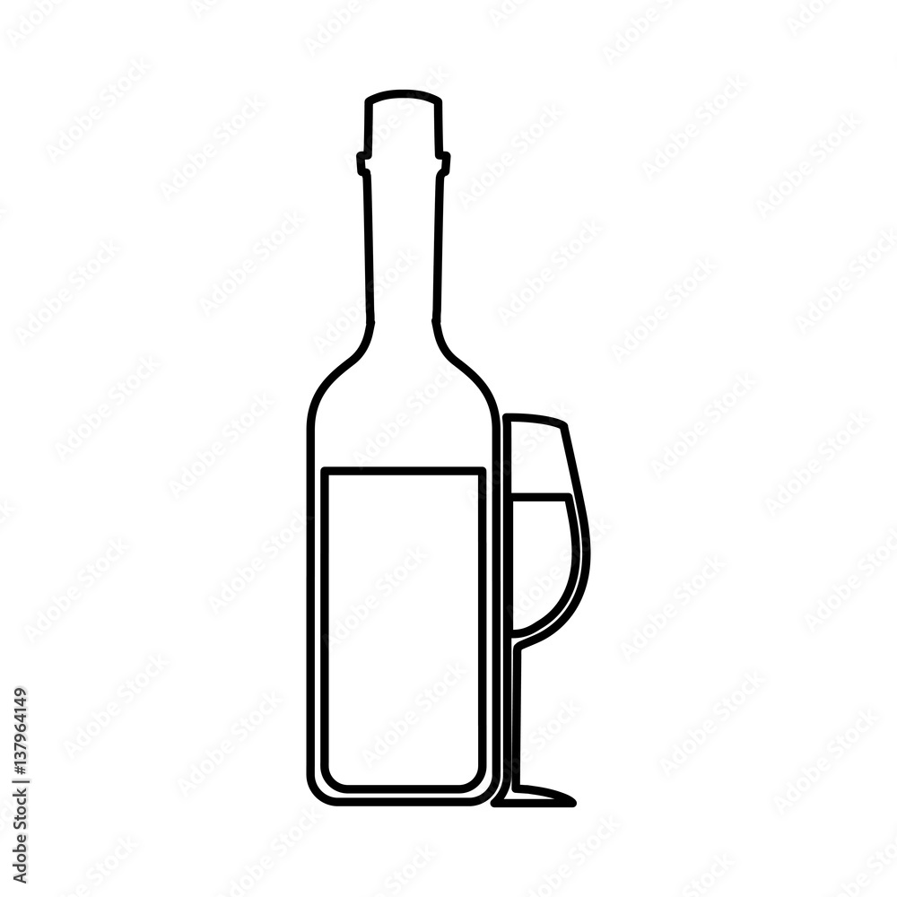 bottle and cup drink silhouette isolated icon vector illustration design bottle and cup drink silhouette isolated icon vector illustration design