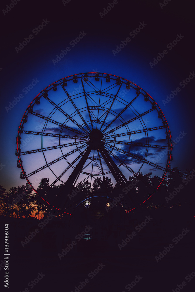Ferris wheel in art retouching Ferris wheel in art retouching