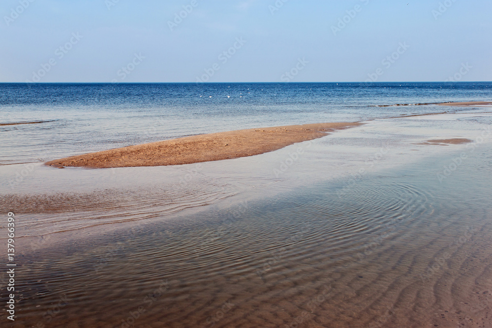 Baltic Sea coast in springtime. Kaliningrad region, Russia.