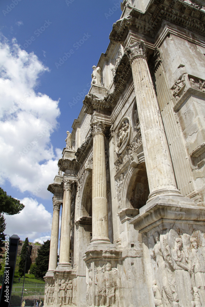 Arco di Costantino, Arch of Constantine at the Colosseum in Rome, Italy, Europe Arco di Costantino, Arch of Constantine at the Colosseum in Rome, Italy, Europe
