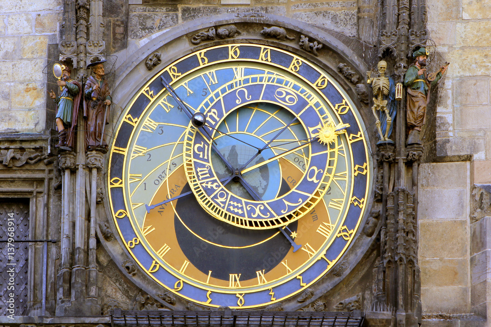 Obraz premium Czech Republic, Prague, Astronomical Clock on Old Town Hall