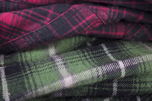 plaid flannel fabric cloth