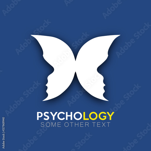 Psychology icon design optical effect in vector format