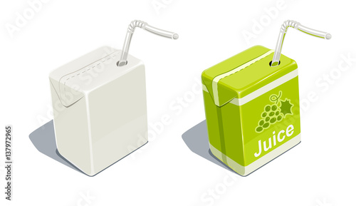 Cardboard pack with tube blank for grapes juice