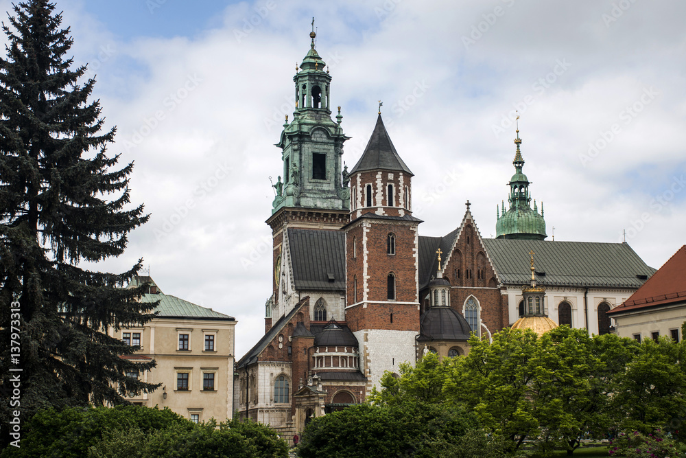 City of Krakow Poland. Wawel Cathedral City of Krakow Poland. Wawel Cathedral