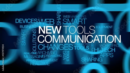 New Internal communication tools real-time messaging sharing b2b organization marketing sales target words tag cloud text 