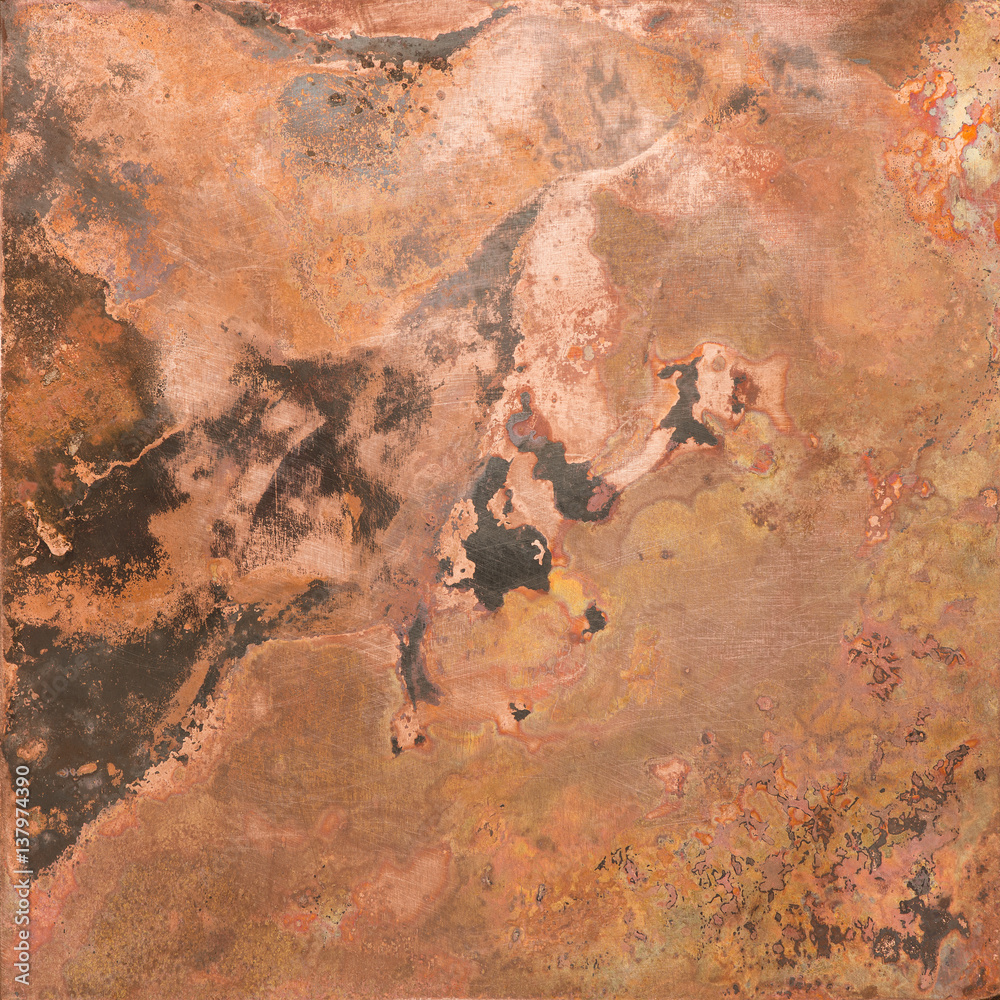 Naklejka premium Old copper texture