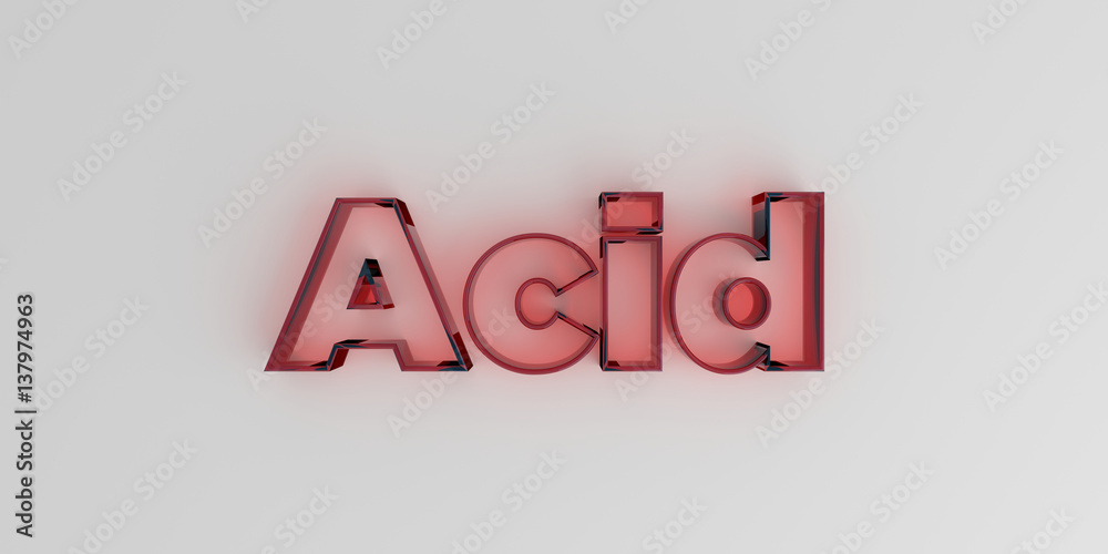 Acid - Red glass text on white background - 3D rendered royalty free stock image. Acid - Red glass text on white background - 3D rendered royalty free stock image.